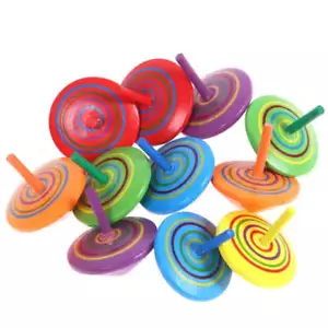 10-30Pcs Fun Wooden Spinning Tops for Children’s Party Gifts, Birthday Carnival - Picture 1 of 10