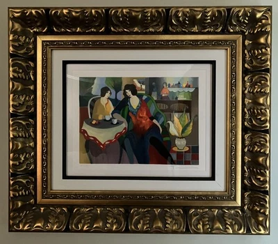 ITZCHAK TARKAY (1935-2012) “Relaxing at the Comfy Cafe” Serigraph AP22/90 Framed - Image 1 of 4