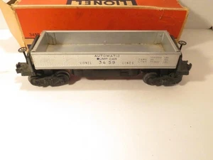 LIONEL POST-WAR 3459 ALUMINUM OPERATING COAL DUMP CAR- PARTIAL BOX - 0/027-H1W - Picture 1 of 7