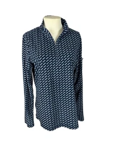 LL Bean Fleece Pullover Chaqueta Mujer Grande Azul Cuarto Cremallera Exterior Prendas Exteriores - Imagen 1 de 8