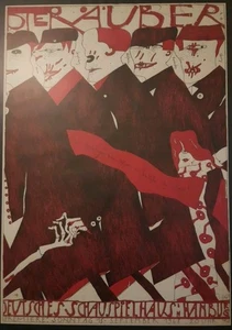 THEATERPLAKAT "Die Räuber"  Original Vorentwurf von     Horst Janssen 1968 - Bild 1 von 12
