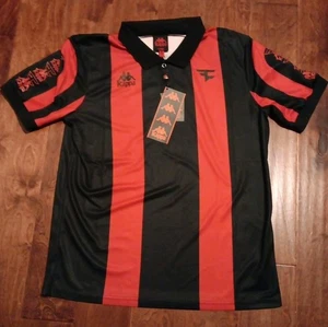 Camiseta Polo Kappa X Faze Clan Grande Fútbol Rojo Negro Nueva con Etiquetas - Imagen 1 de 7