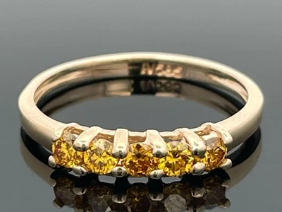 RING GR.21 (CA. 66) AUS 585/- GG  MIT BRILLANTEN (GES.CA. 0,35 CT.) SCHMUCKJAGD - Bild 1 von 3