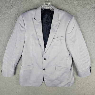 Versace For Saks Fifth Blazer Jacket Mens 54 Wool Herringbone Single Breasted - Image 1 of 4