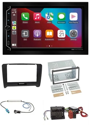 ESX 2DIN DAB USB MP3 Bluetooth Autoradio für Audi TT 06-14 Aktivsystem Quadlock - Bild 1 von 4