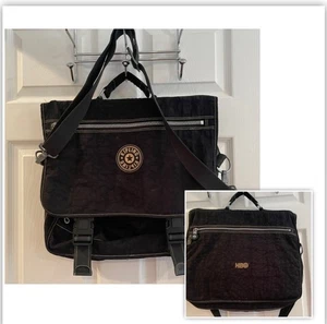 Kipling "HBO" erweiterbare Laptop-Aktentasche/Umhängetasche schwarz Y2K Retro Vintage - Bild 1 von 12