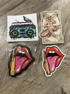Live Q or Die Lips Boombox PVC Patch & Stickers Honey Badger Boombox 8.6 Q LLC - Picture 1 of 5