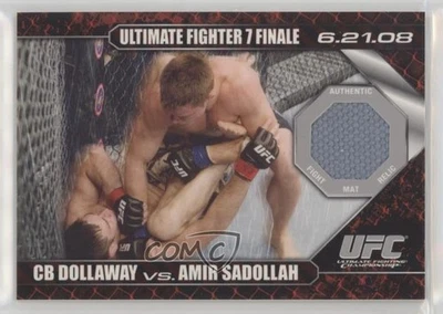 2009 Topps UFC Round 1 Debut Mat Relics CB Dollaway vs Amir Sadollah Rookie RC - Image 1 of 2
