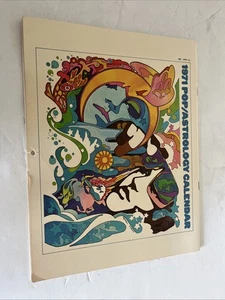 Calendario Arte Psicodélico Pop/Astrología 1971 Original De Colección Por Frederic Marvin - Imagen 1 de 3