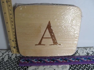 LONGABERGER small cutting board INITIAL A ~ 7" x 6" New ~ - Picture 1 of 6