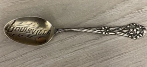 Louisville, Kentucky Sterling Pierced Handle Souvenir Spoon - Picture 1 of 2