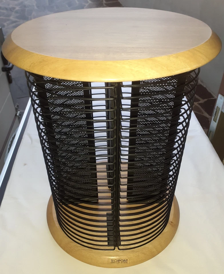 TORRE GIREVOLE PORTA 96 CD TECHPOINT COLONNA IN LEGNO E METALLO - Immagine 1 di 4