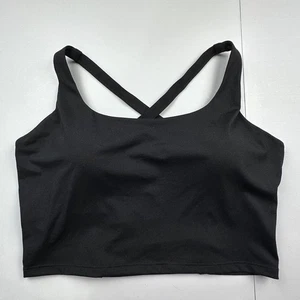 Halara Top Mujer 2X Negro Yoga Recortado Espalda Cruzada Acolchado Estante Sujetador Elastizado Comodidad - Imagen 1 de 8