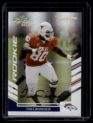 Tim Crowder 2007 Score Inscriptions Rookie Autograph Auto Card /50 #306 - Image 1 of 2