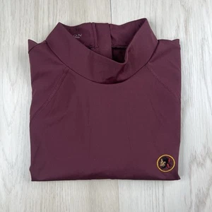 Greyson Soliel Long Sleeve Mock Neck Top Womens Sz Large Seminole Golf Club Red - Picture 1 of 13