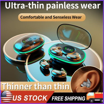 MINI Earbuds Sleep Bluetooth 5.3 Headset Invisible Wireless Earbuds TWS Earphone - Image 1 of 4