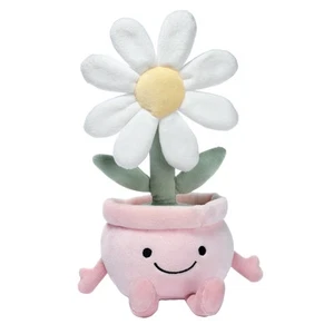 Lambs & Ivy Daisy Dreams Poseable Flower Pot Plush Stuffed Animal Toy - 11 Inch - Picture 1 of 5