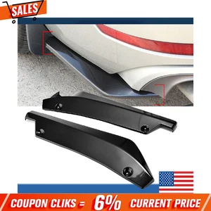 Difusor de labios divisor parachoques trasero universal para automóvil protector Canard brillo NEGRO NUEVO - Imagen 1 de 6
