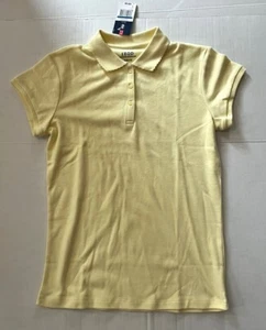 Izod Girl's Approved Schoolwear Shirt Size XL 16 Yellow Polo Short Sleeve - Picture 1 of 4