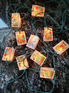 DISNEY VTG SANTA WORLD DECORATIVE NOVELTY XMAS TREE LIGHTS Pluto Mickey READ - Picture 1 of 10