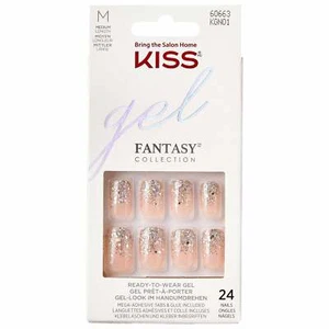 Kiss Inc Gel Fantasy False Nails - Fanciful (28 Nails & Adhesive 2g)