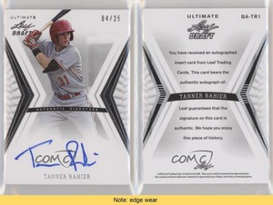 2012 Leaf Ultimate Draft Silver /25 Tanner Rahier #BA-TR1 Auto