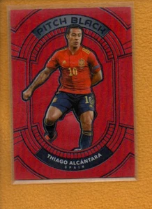 Thiago Alcantara 2020-21 Panini Obsidian Pitch Black Asia Red Flood Prizm /28 - Picture 1 of 2