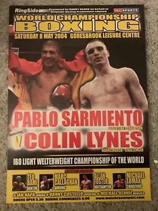 Programma pugilato titolo mondiale Pablo Sarmiento Vs Colin Lynes 2004 - Foto 1 di 2