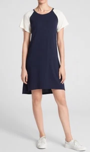 Gap Short Sleeve Raglan Swing Dress Lightweight Women`s Msrp $40 Navy Color NWT - Picture 1 of 10