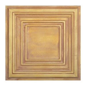 Plastic Ceiling Tiles Faux Painting Panel for Cafe PL05 Vintage brown gold 10pcs - Picture 1 of 21