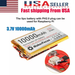 3.7V 10000mAh Lipo Battery Lithium Micro PH2.0 Plug for Raspberry Pi UPS Board - Picture 1 of 9