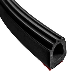 RV Trailer Slide Out Seal 1" Foam D Bulb Seal with Adhesive - By The Foot Black - Picture 1 of 6