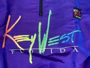 Vtg NWT Surf Style Key West 1/4 Zip Windbreaker 1 Size 1990's Deadstock - Picture 1 of 7