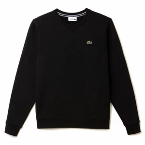 Lacoste Crew Neck Sweatshirt Embroidered Logo Sweatshirt in Black- SH1505-00/C31 - Picture 1 of 1