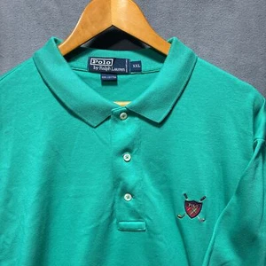 Polo Ralph Lauren Polo Shirt XXL Off White Logo Crest Golf Club Fine Cotton  - Bild 1 von 6