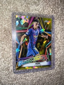 2022 Topps UEFA CL Chrom SAPHIR Pedri GELB zukünftige Sterne/99 Barcelona #FS-2 - Bild 1 von 2