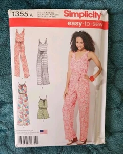 Sewing Pattern Jumpsuit Playsuit Simplicity 1355 6 8 10 12 14 16 18 20 22 24 26 - Picture 1 of 7