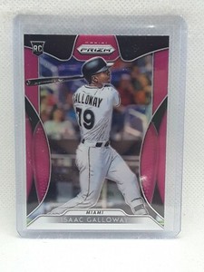 Isaac Galloway 2019 Prizm Baseball - #202 RC PINK - Miami Marlins