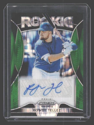 2019 Panini Prizm #RA-RT Rowdy Tellez RC Green Flash Auto #'d /5 - Image 1 of 2