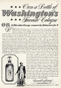1968 Caswell Massey: Washingtons Favorite Cologne Vintage Print Ad - Bild 1 von 1