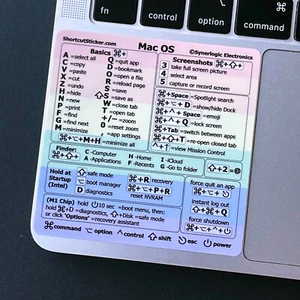 Synerlogic Mac OS (VINYL) Reference Guide Shortcut sticker (M1/M2/M3 or Intel) - Picture 1 of 1