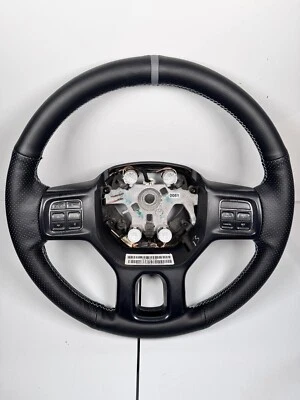 2013-2018 Ram 1500 2500 NON HEATED Steering Wheel RECOVERED NEW LEATHER - Image 1 of 4
