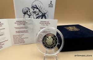 2 Euro Gedenkmünze Vatikan 2022 - Mutter Teresa von Kalkutta - Proof