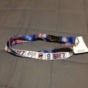 Cordón Chicago Cubs #9 BAEZ 24""x 1"" con hebilla desmontable - Imagen 1 de 4