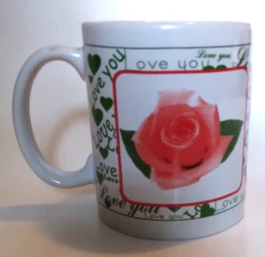 BRANDNEU "LOVE YOU" KERAMIKTASSE 12 Unzen VERWENDUNG VON 4 HEISSEN ODER KALTEN GETRÄNKEN HERGESTELLT IN CHINA - Bild 1 von 5