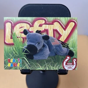 1999 TY Beanie Baby Trading Card Series 4 2nd Edition #205 - Lefty the Donkey - Picture 1 of 2