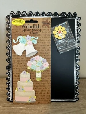 Roeda Embellish Your Story Magnetic Chalkboard Wedding Flower Magnets Lot - Image 1 of 4