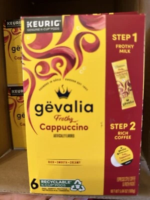 Gevalia Frothy 2-Step Cappuccino K-Cup Coffee Pods & Froth Packet 2025 - Image 1 of 4