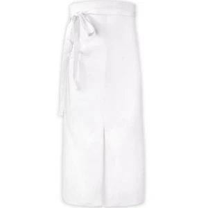 Bistroschürze mit Schlitz in Weiß 80 x 100 cm - Kellnerschürze 100%Baumw. - Bild 1 von 1