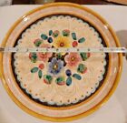 Deruta Italy Decorative Floral Pottery Plates Lot Of (2) 10 inch & 12 inch